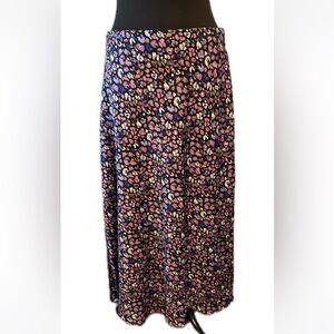 Floral Print Maxi Skirt - Multicolor size XL